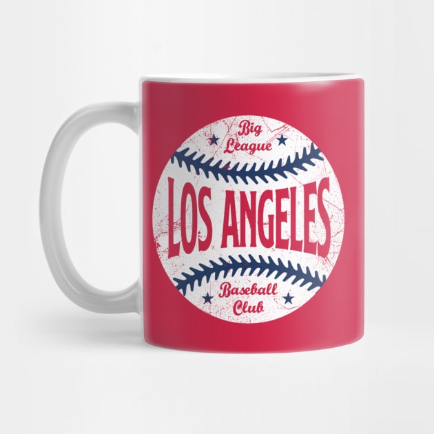 Los Angeles Retro Big League Baseball - Red by KFig21